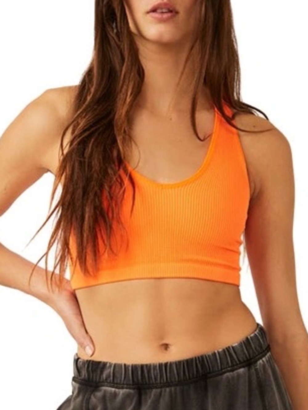 NWT Free People Movement Low Impact Sports Bra - XS Orange